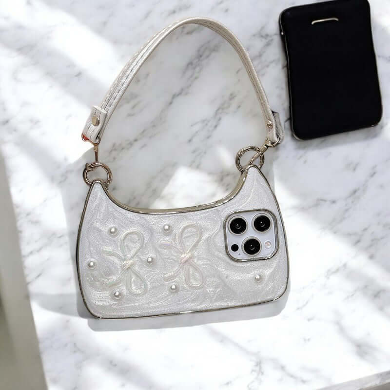 Katerina  - Luxury Pearl & Bow Phone Case