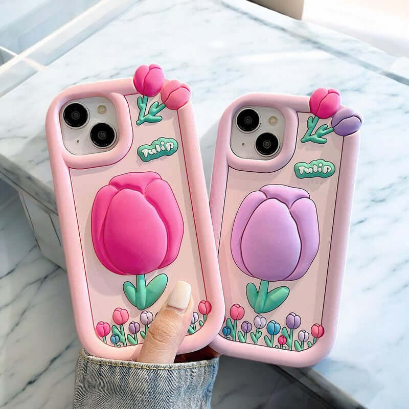 Meredith - Coque de Téléphone Délice de Tulipes Pastel