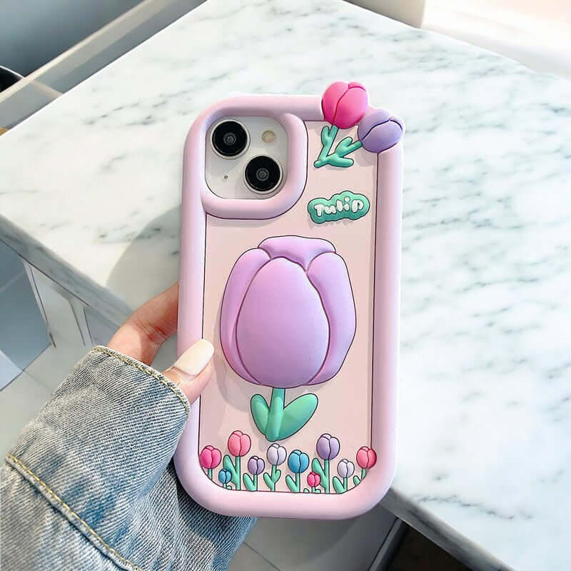 Meredith - Pastel Tulip Delight Phone Case