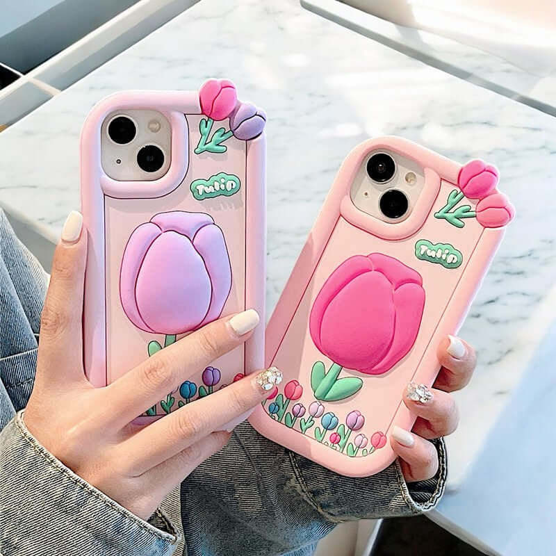 Meredith - Coque de Téléphone Délice de Tulipes Pastel