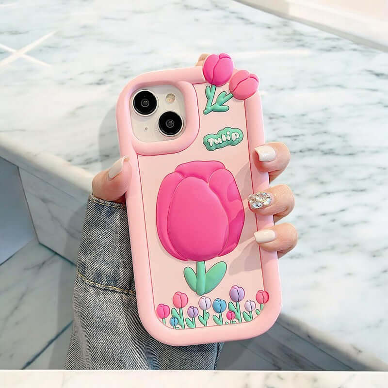 Meredith - Pastel Tulip Delight Phone Case