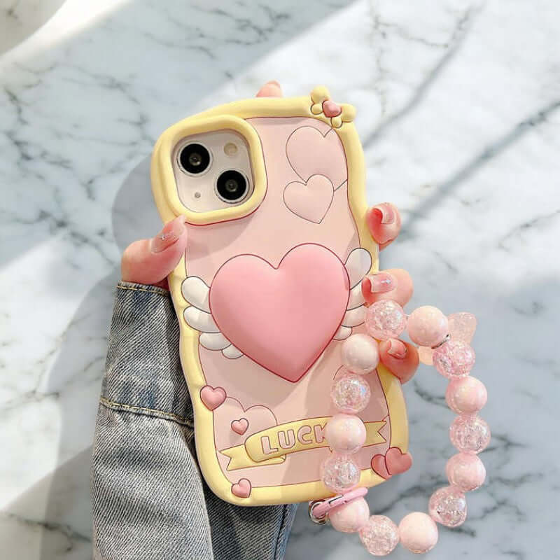 Darcey - Cupids Hjerte Charm Telefon Etui