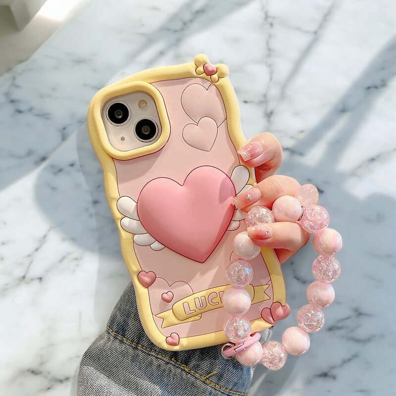 Darcey - Cupids Hjerte Charm Telefon Etui